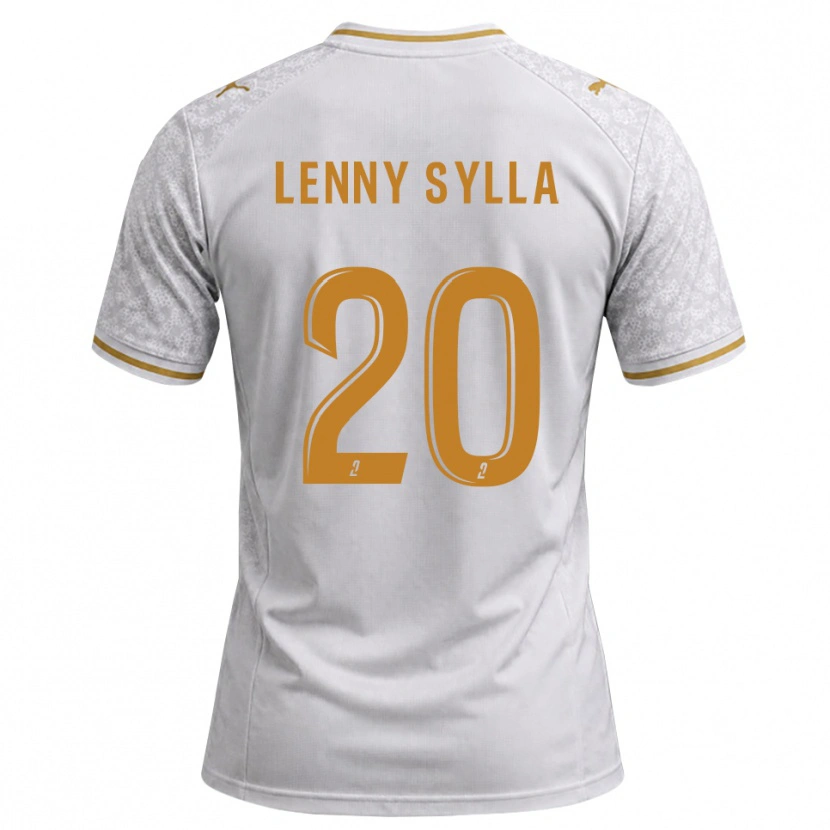 Danxen Bambino Maglia Lenny Sylla #20 Bianco Grigio Goldenrod Kit Gara Away 2026/27 Maglietta