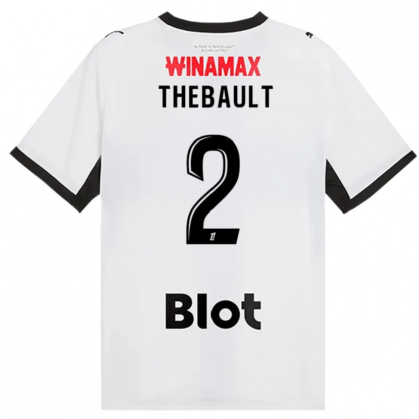 Danxen Bambino Maglia Yaël Thébault #2 Nero Bianco Rosso Kit Gara Away 2026/27 Maglietta