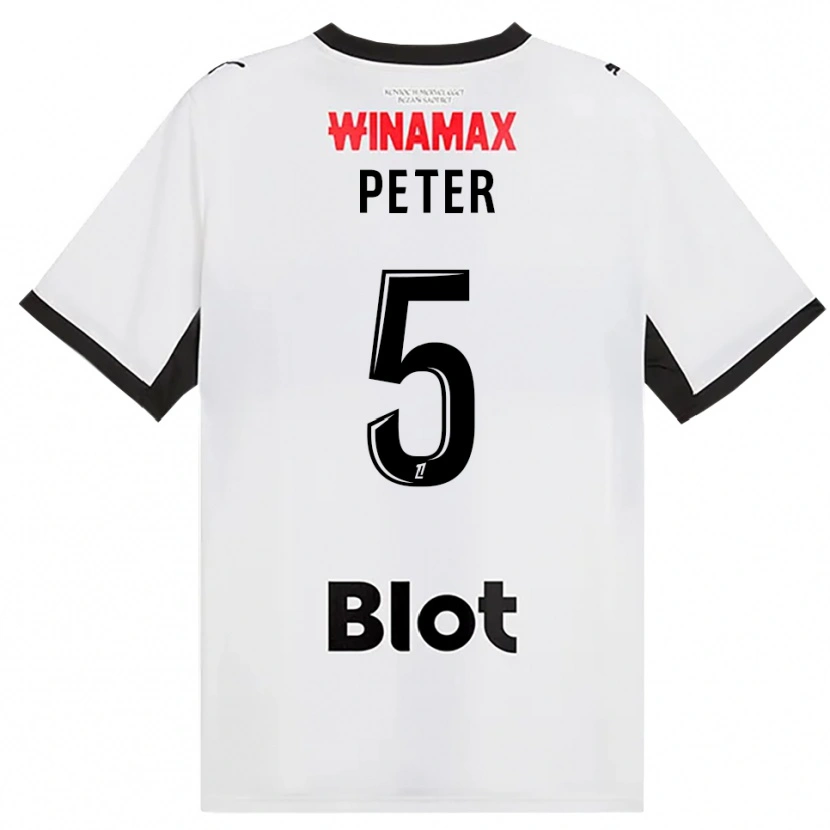 Danxen Bambino Maglia Joseph Peter #5 Nero Bianco Rosso Kit Gara Away 2026/27 Maglietta
