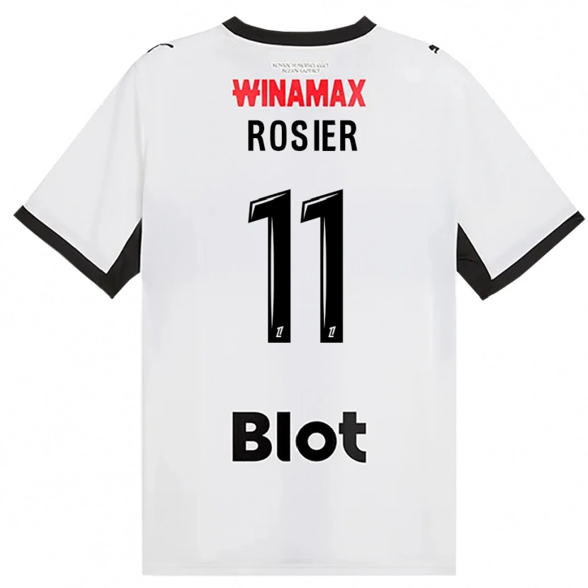 Danxen Bambino Maglia Lucas Rosier #11 Nero Bianco Rosso Kit Gara Away 2026/27 Maglietta
