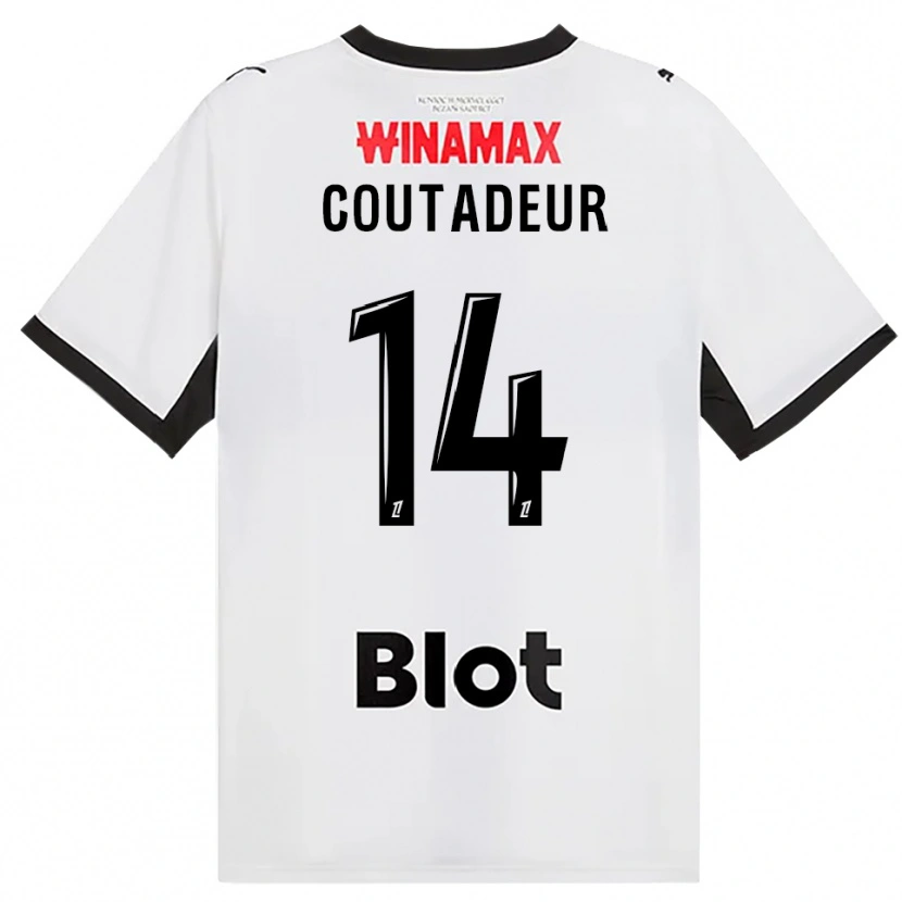 Danxen Bambino Maglia Diego Coutadeur #14 Nero Bianco Rosso Kit Gara Away 2026/27 Maglietta