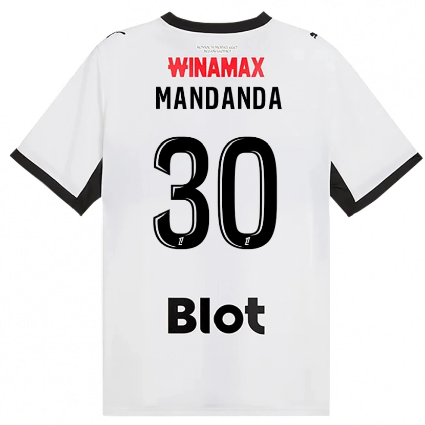 Danxen Bambino Maglia Steve Mandanda #30 Nero Bianco Rosso Kit Gara Away 2026/27 Maglietta