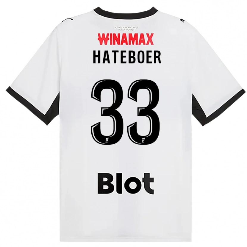 Danxen Bambino Maglia Hans Hateboer #33 Nero Bianco Rosso Kit Gara Away 2026/27 Maglietta