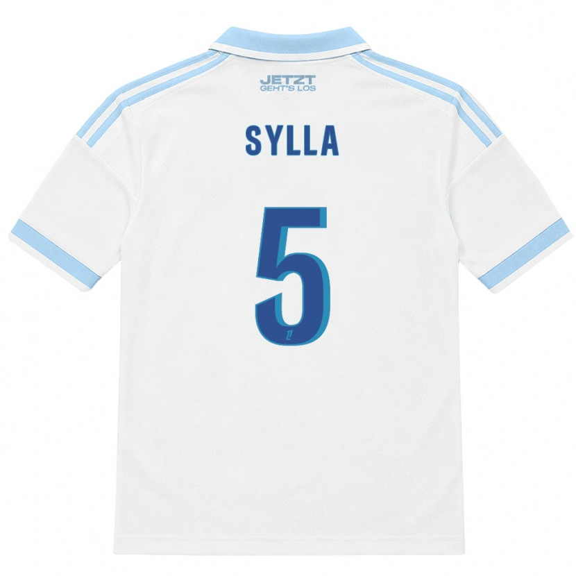 Danxen Bambino Maglia Abakar Sylla #5 Azzurro Chiaro Bianco Rosso Kit Gara Away 2026/27 Maglietta