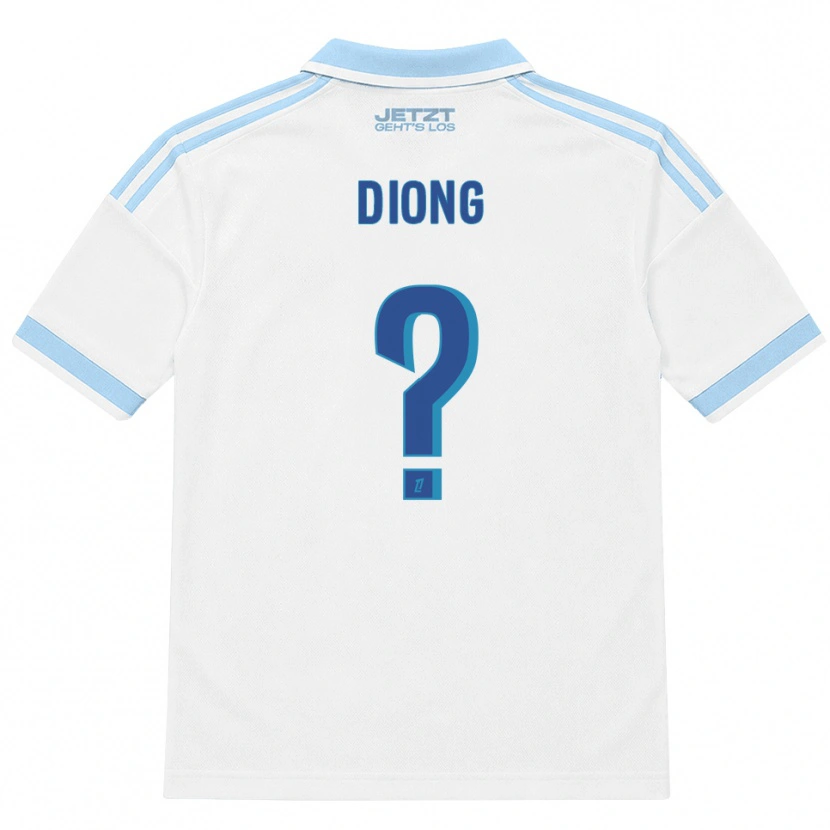 Danxen Bambino Maglia Pape Diong #0 Azzurro Chiaro Bianco Rosso Kit Gara Away 2026/27 Maglietta