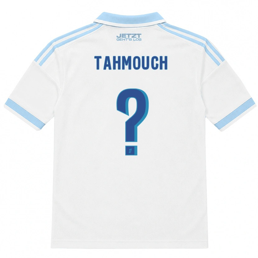 Danxen Bambino Maglia Mathieu Tahmouch #0 Azzurro Chiaro Bianco Rosso Kit Gara Away 2026/27 Maglietta
