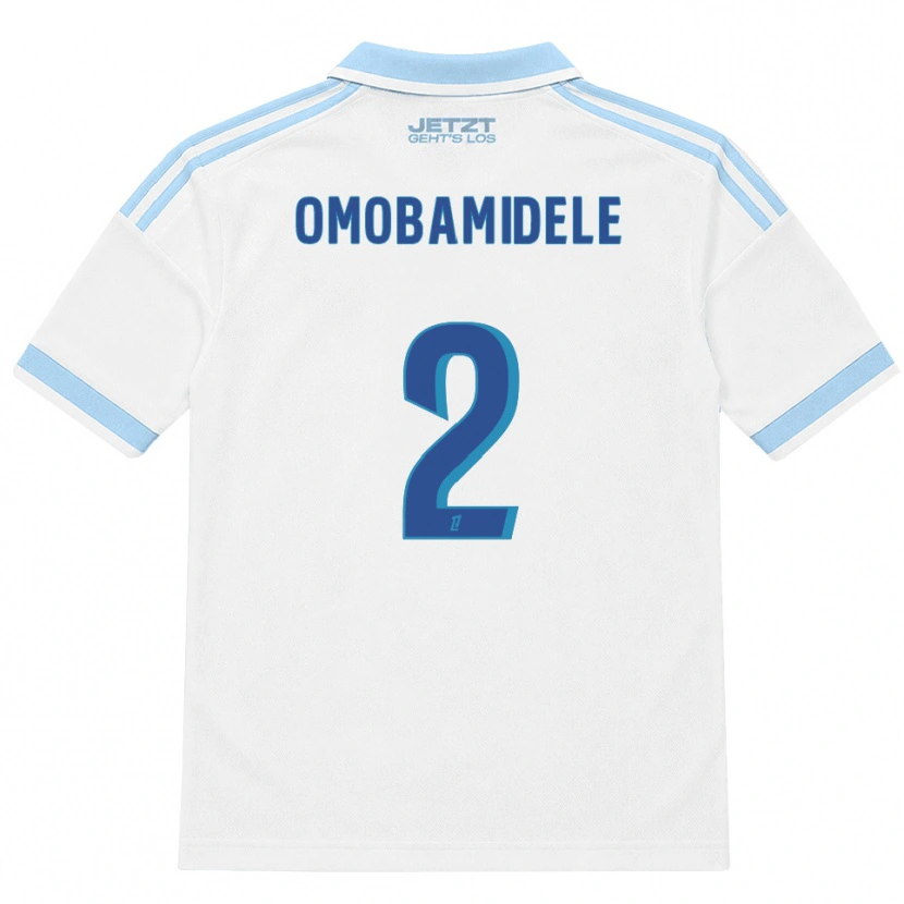 Danxen Bambino Maglia Andrew Omobamidele #2 Azzurro Chiaro Bianco Rosso Kit Gara Away 2026/27 Maglietta