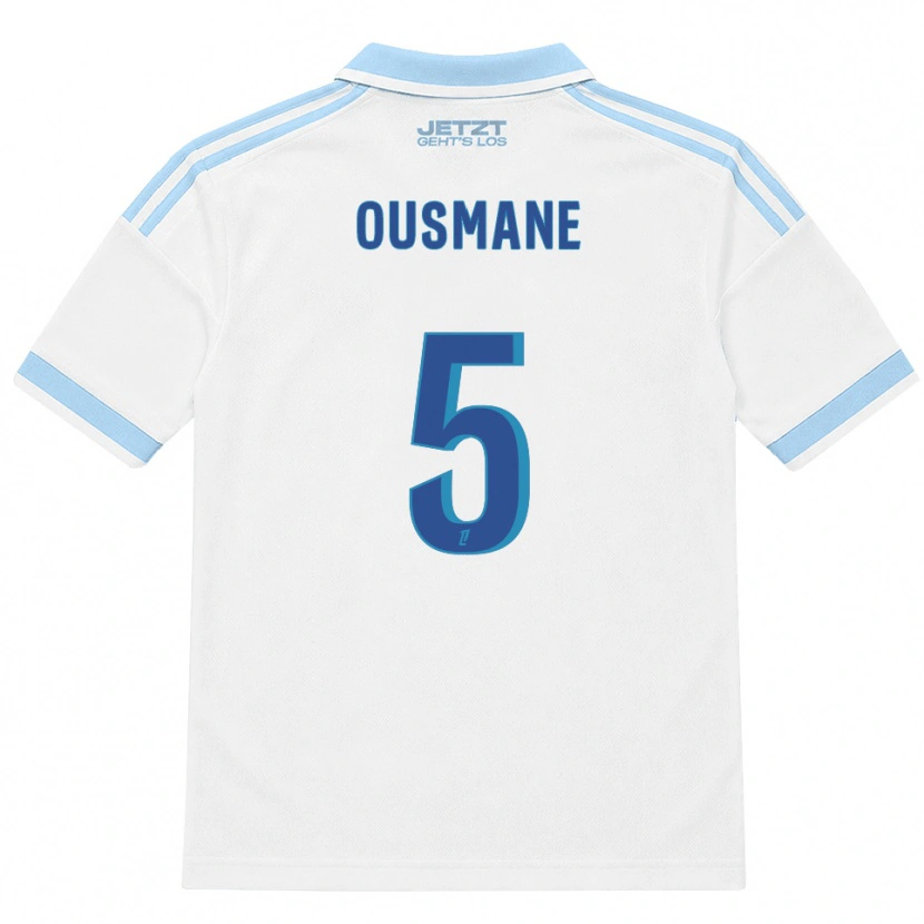 Danxen Bambino Maglia Abdoulaye Ousmane #5 Azzurro Chiaro Bianco Rosso Kit Gara Away 2026/27 Maglietta