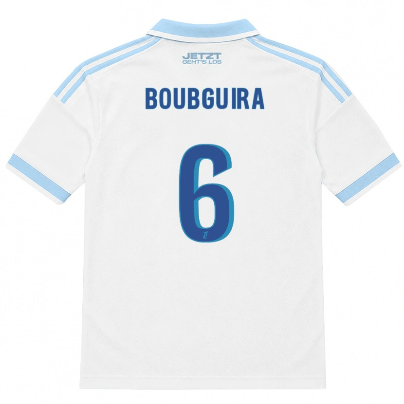 Danxen Bambino Maglia Fahim Boubguira #6 Azzurro Chiaro Bianco Rosso Kit Gara Away 2026/27 Maglietta