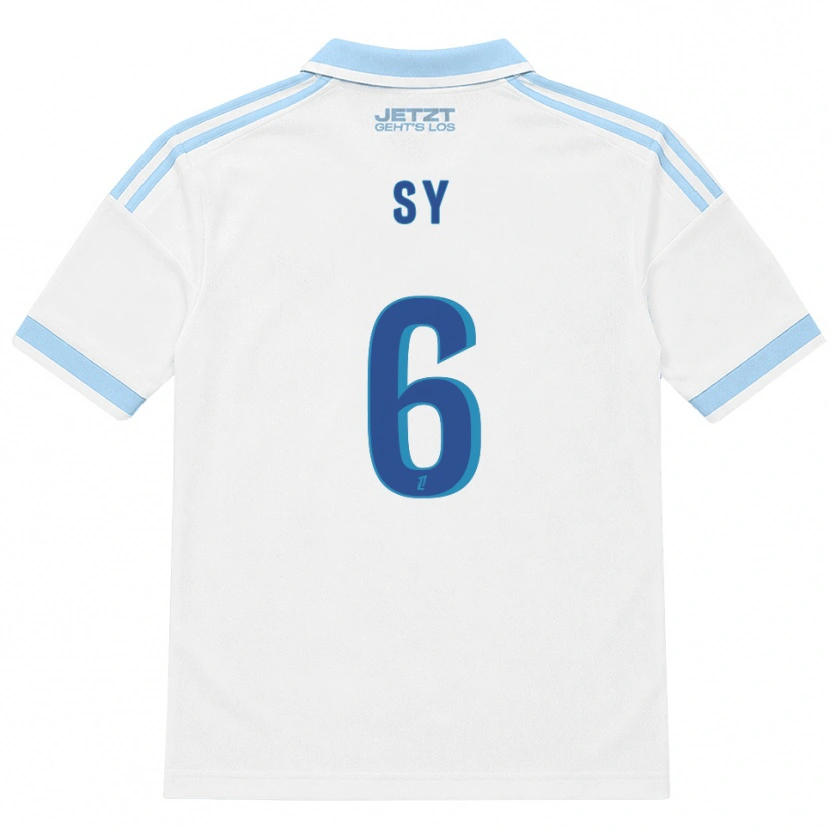 Danxen Bambino Maglia Demba Sy #6 Azzurro Chiaro Bianco Rosso Kit Gara Away 2026/27 Maglietta