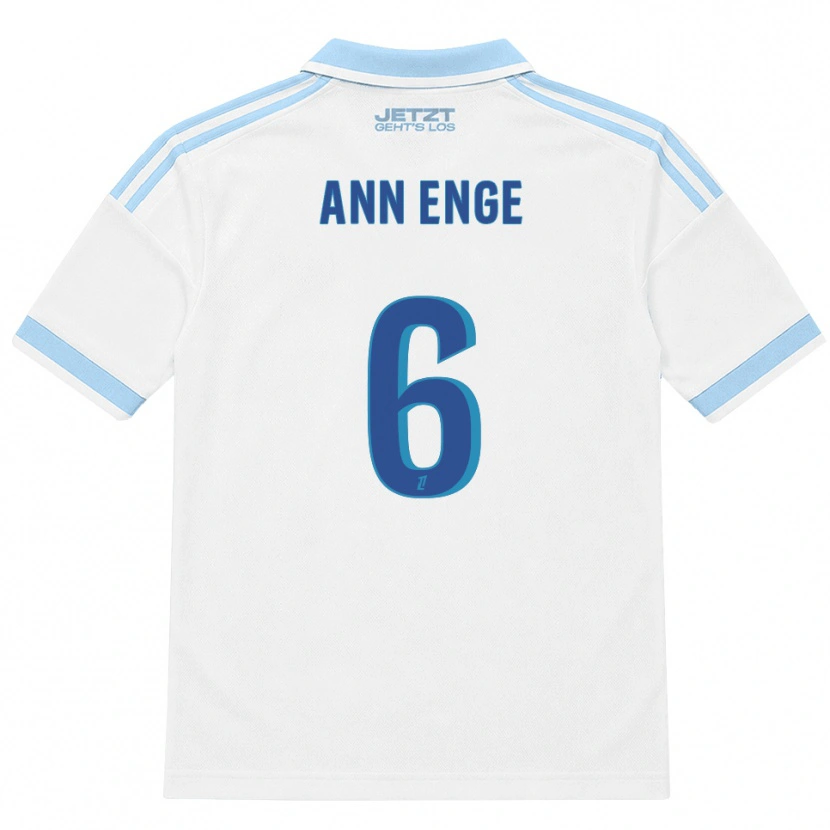 Danxen Bambino Maglia Sierra Ann Enge #6 Azzurro Chiaro Bianco Rosso Kit Gara Away 2026/27 Maglietta