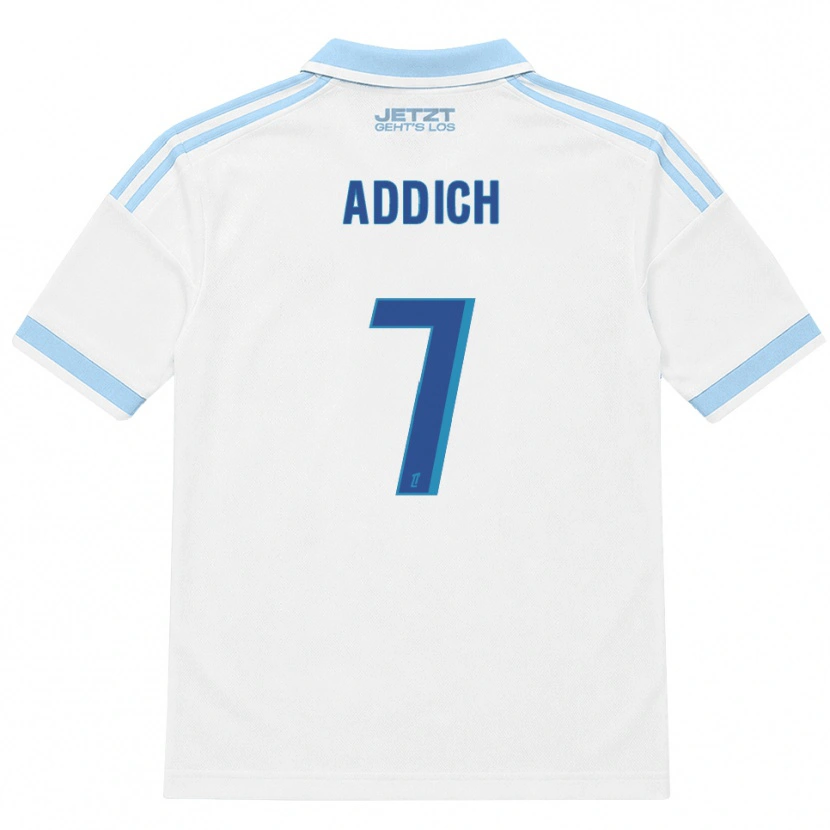 Danxen Bambino Maglia Yanis Addich #7 Azzurro Chiaro Bianco Rosso Kit Gara Away 2026/27 Maglietta