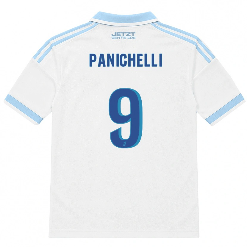 Danxen Bambino Maglia Joaquín Panichelli #9 Azzurro Chiaro Bianco Rosso Kit Gara Away 2026/27 Maglietta