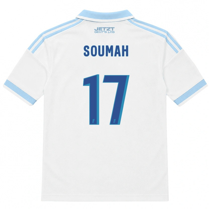 Danxen Bambino Maglia Malick Soumah #17 Azzurro Chiaro Bianco Rosso Kit Gara Away 2026/27 Maglietta