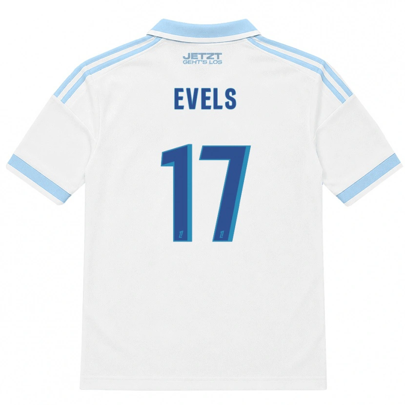 Danxen Bambino Maglia Emily Evels #17 Azzurro Chiaro Bianco Rosso Kit Gara Away 2026/27 Maglietta