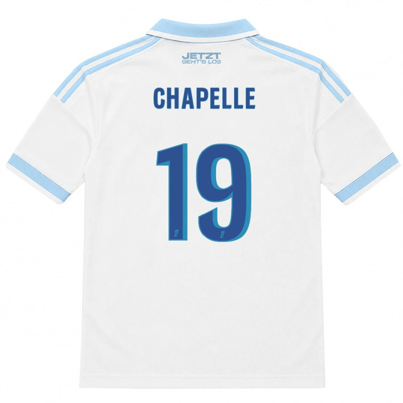 Danxen Bambino Maglia Kenza Chapelle #19 Azzurro Chiaro Bianco Rosso Kit Gara Away 2026/27 Maglietta