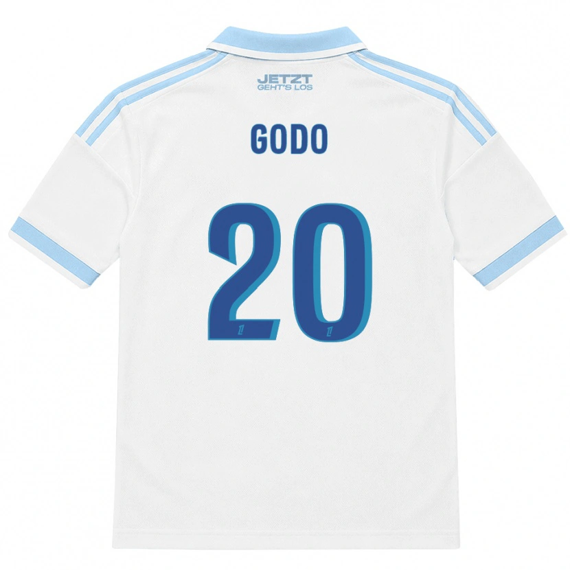 Danxen Bambino Maglia Martial Godo #20 Azzurro Chiaro Bianco Rosso Kit Gara Away 2026/27 Maglietta