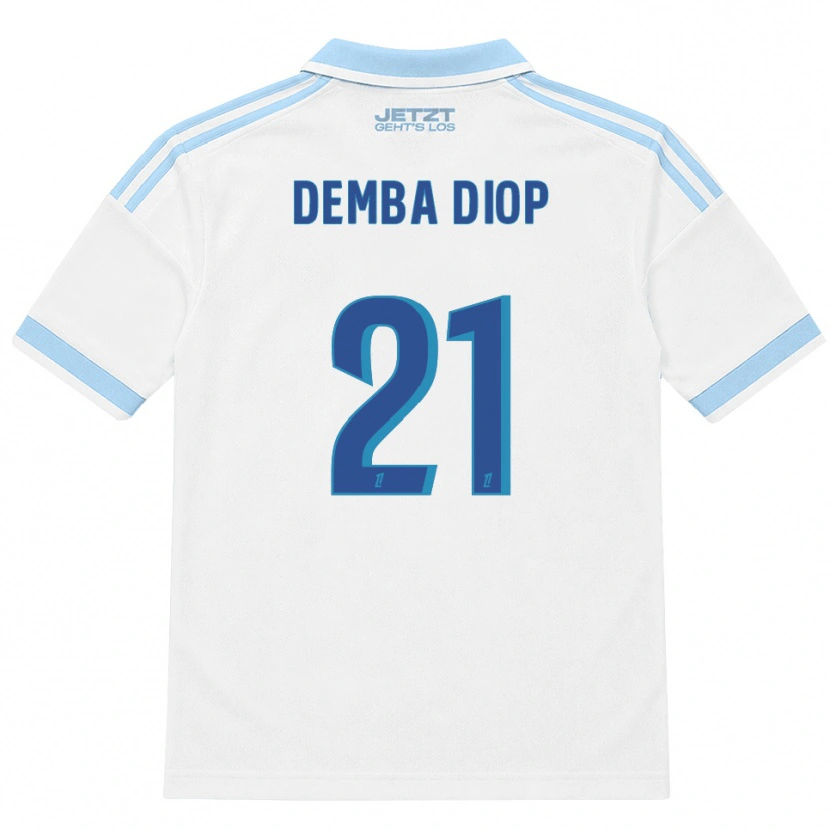 Danxen Bambino Maglia Pape Demba Diop #21 Azzurro Chiaro Bianco Rosso Kit Gara Away 2026/27 Maglietta