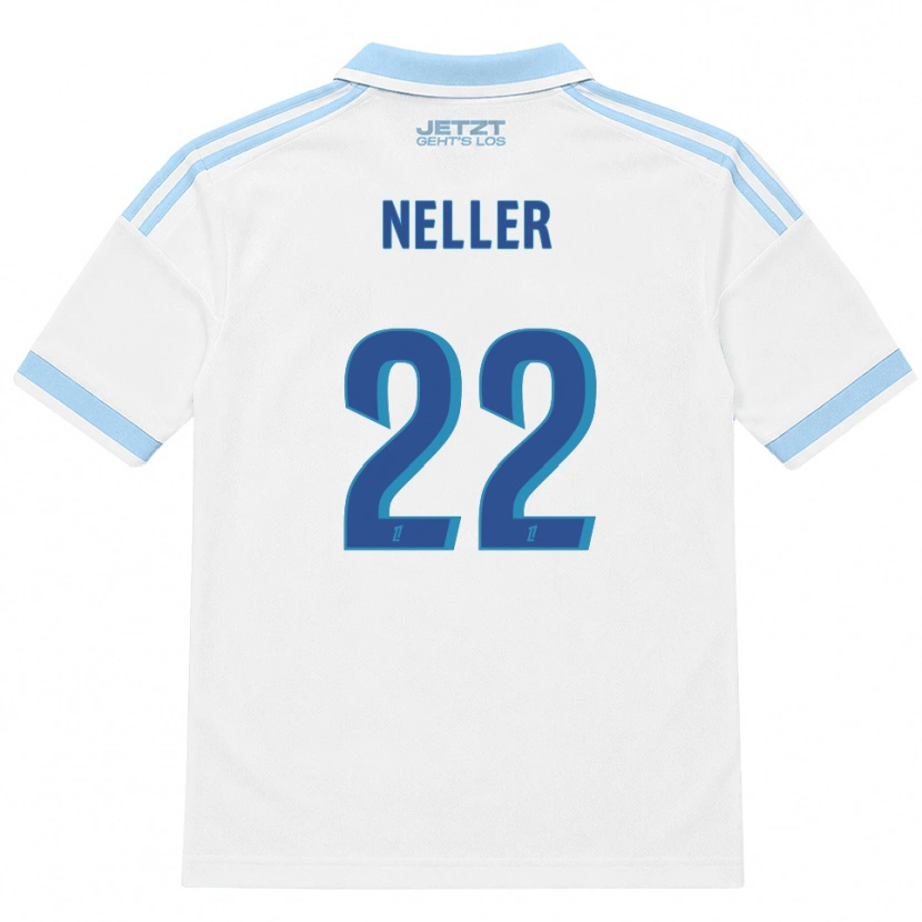 Danxen Bambino Maglia Chloé Neller #22 Azzurro Chiaro Bianco Rosso Kit Gara Away 2026/27 Maglietta