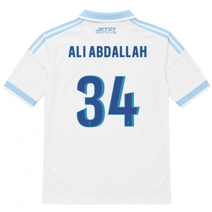 Danxen Bambino Maglia Aboubacar Ali Abdallah #34 Azzurro Chiaro Bianco Rosso Kit Gara Away 2026/27 Maglietta