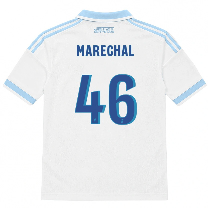 Danxen Bambino Maglia Max Maréchal #46 Azzurro Chiaro Bianco Rosso Kit Gara Away 2026/27 Maglietta