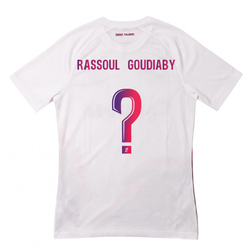 Danxen Bambino Maglia Khadim Rassoul Goudiaby #0 Bianco Rosa Viola Kit Gara Away 2026/27 Maglietta