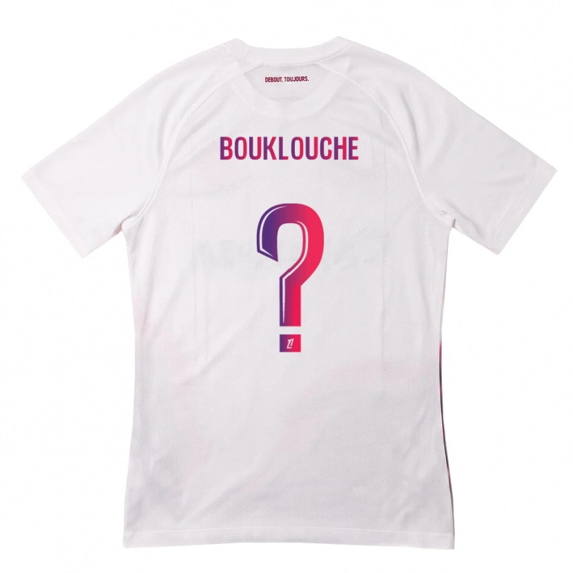 Danxen Bambino Maglia Kelyan Bouklouche #0 Bianco Rosa Viola Kit Gara Away 2026/27 Maglietta