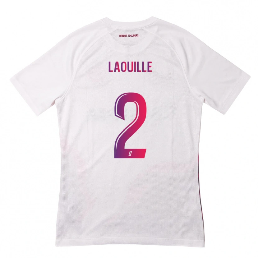 Danxen Bambino Maglia Rafaël Laouille #2 Bianco Rosa Viola Kit Gara Away 2026/27 Maglietta