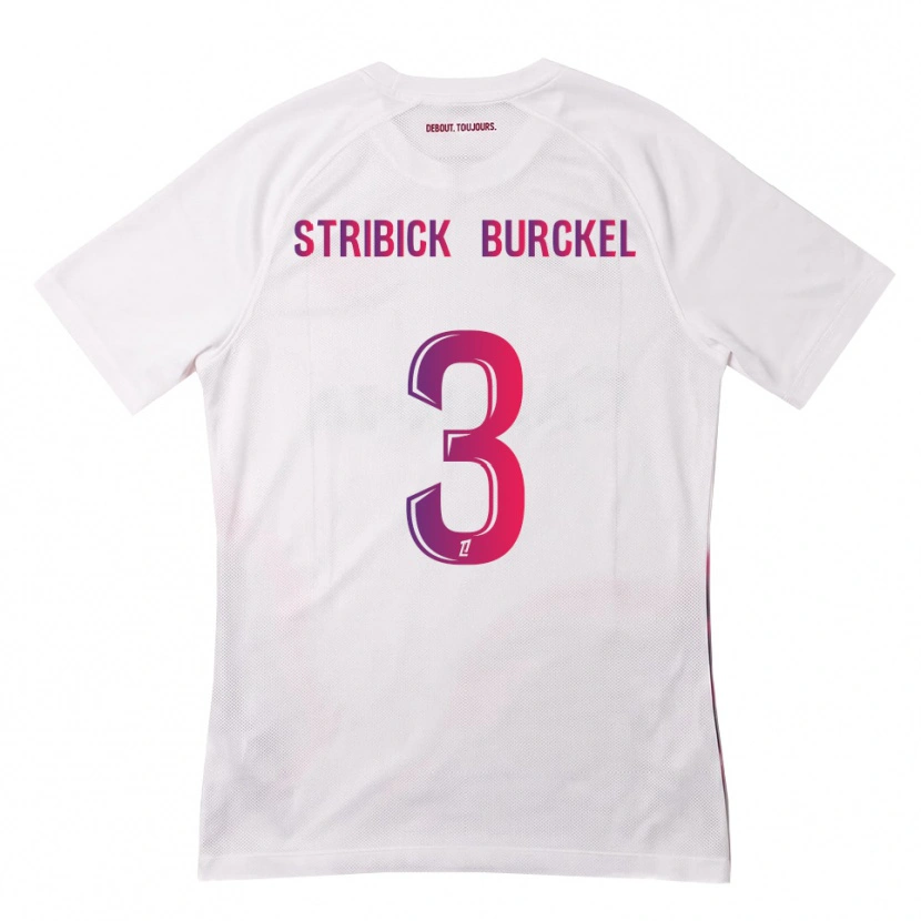Danxen Bambino Maglia Laetitia Stribick-Burckel #3 Bianco Rosa Viola Kit Gara Away 2026/27 Maglietta