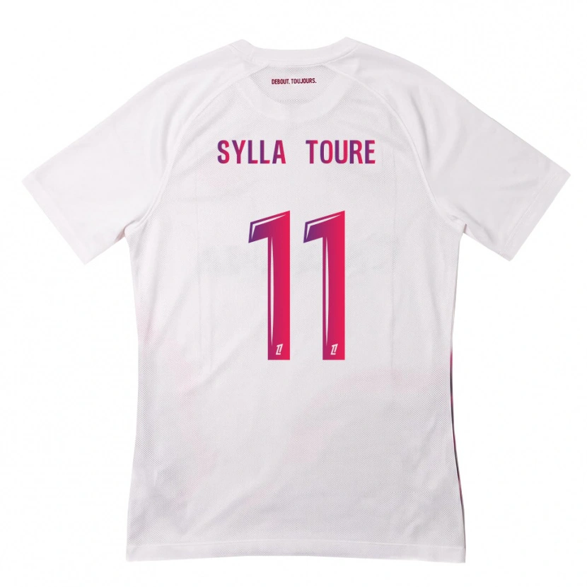Danxen Bambino Maglia Ismael Sylla Touré #11 Bianco Rosa Viola Kit Gara Away 2026/27 Maglietta