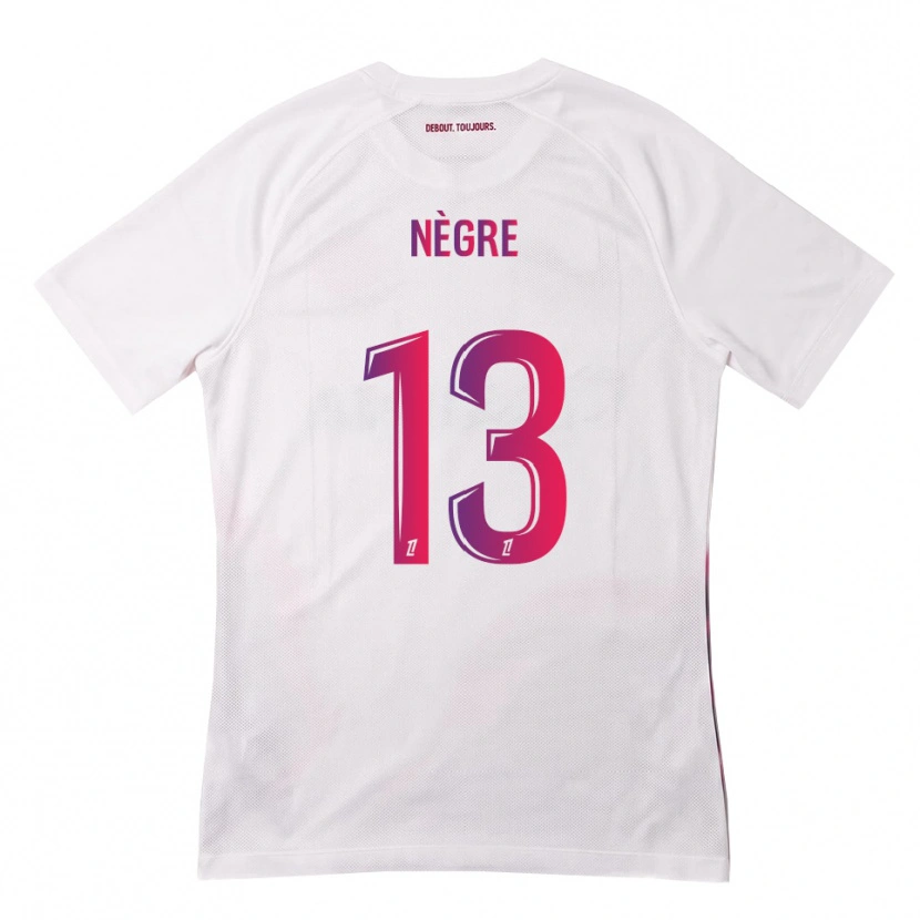 Danxen Bambino Maglia Thibo Nègre #13 Bianco Rosa Viola Kit Gara Away 2026/27 Maglietta