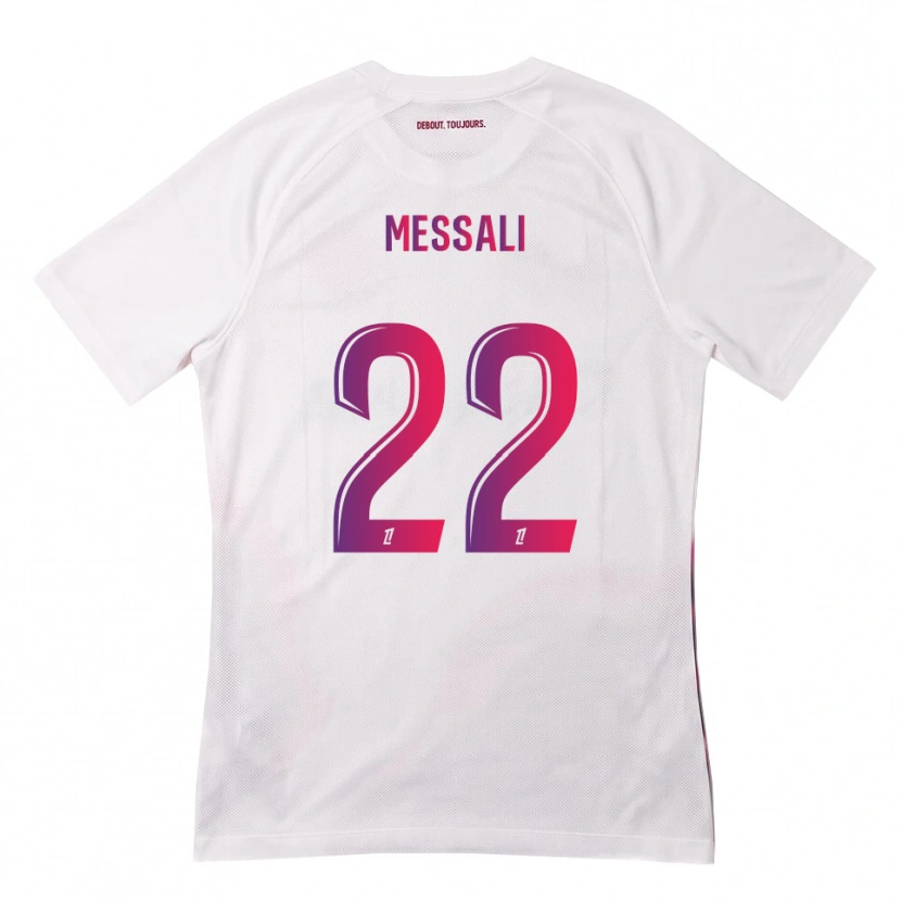 Danxen Bambino Maglia Rafik Messali #22 Bianco Rosa Viola Kit Gara Away 2026/27 Maglietta
