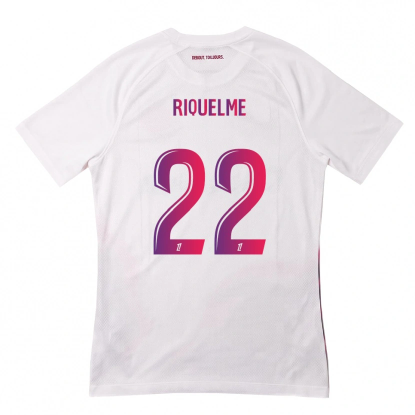 Danxen Bambino Maglia Laura Riquelme #22 Bianco Rosa Viola Kit Gara Away 2026/27 Maglietta