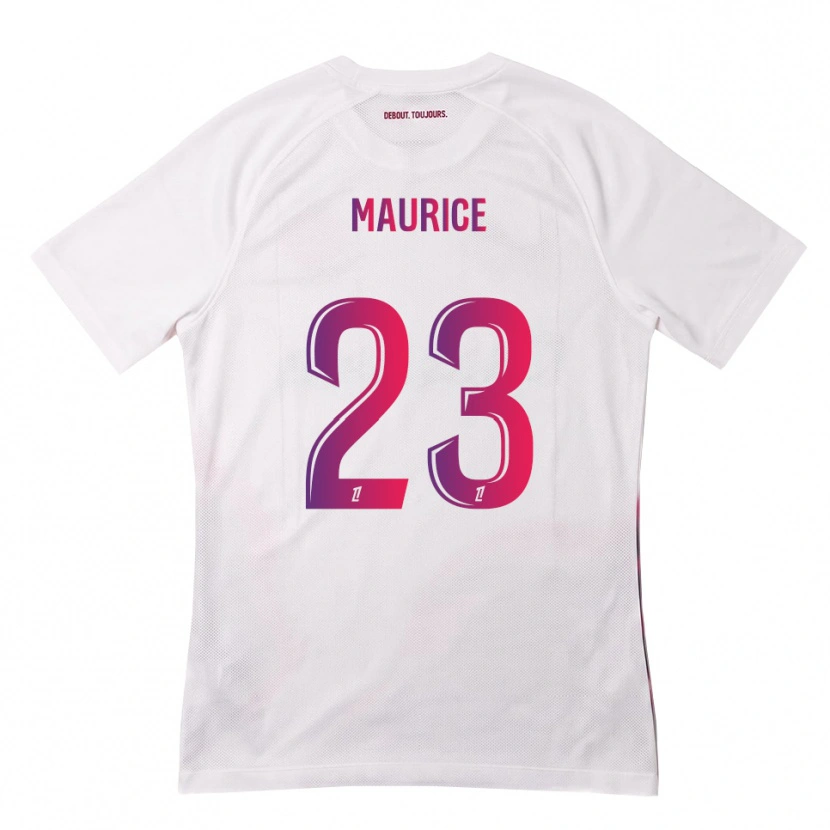 Danxen Bambino Maglia Sandra Maurice #23 Bianco Rosa Viola Kit Gara Away 2026/27 Maglietta