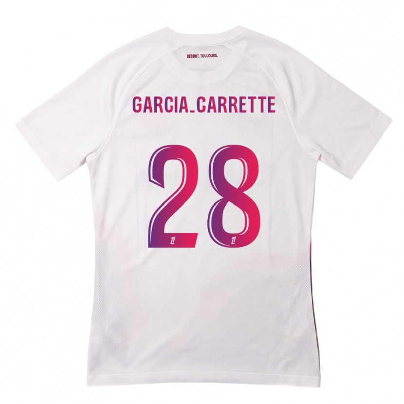 Danxen Bambino Maglia Hortense Garcia-Carrette #28 Bianco Rosa Viola Kit Gara Away 2026/27 Maglietta