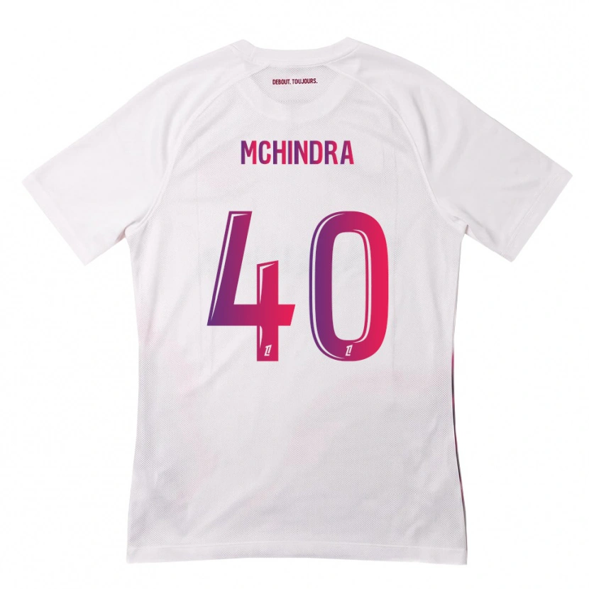 Danxen Bambino Maglia Naime Said Mchindra #40 Bianco Rosa Viola Kit Gara Away 2026/27 Maglietta