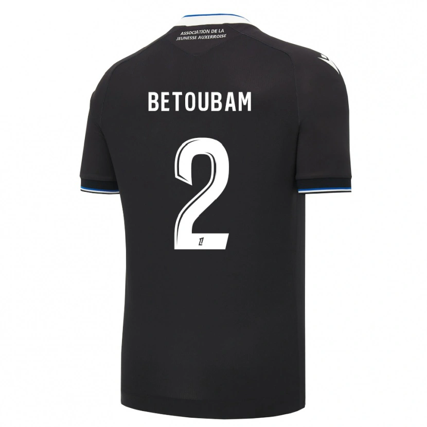 Danxen Bambino Maglia Clément Betoubam #2 Nero Blu Bianco Kit Gara Away 2026/27 Maglietta