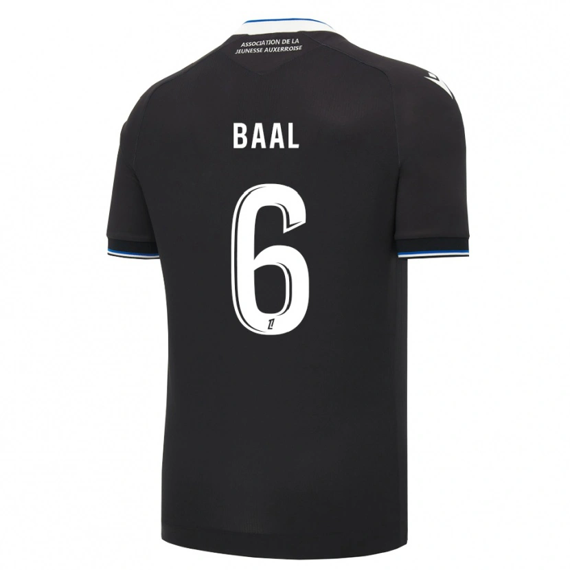 Danxen Bambino Maglia Ousmane Baal #6 Nero Blu Bianco Kit Gara Away 2026/27 Maglietta