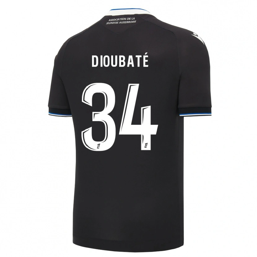 Danxen Bambino Maglia Lamfia Dioubaté #34 Nero Blu Bianco Kit Gara Away 2026/27 Maglietta