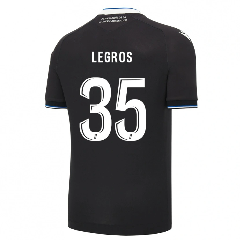 Danxen Bambino Maglia Elikya Legros #35 Nero Blu Bianco Kit Gara Away 2026/27 Maglietta