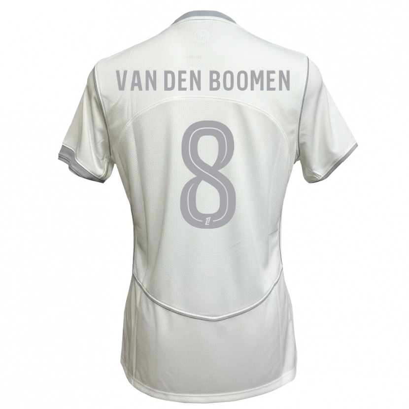Danxen Bambino Maglia Branco Van Den Boomen #8 Bianco Grigio Kit Gara Away 2026/27 Maglietta
