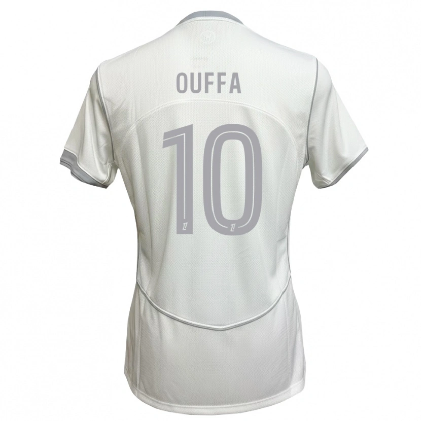 Danxen Bambino Maglia Rayan Ouffa #10 Bianco Grigio Kit Gara Away 2026/27 Maglietta