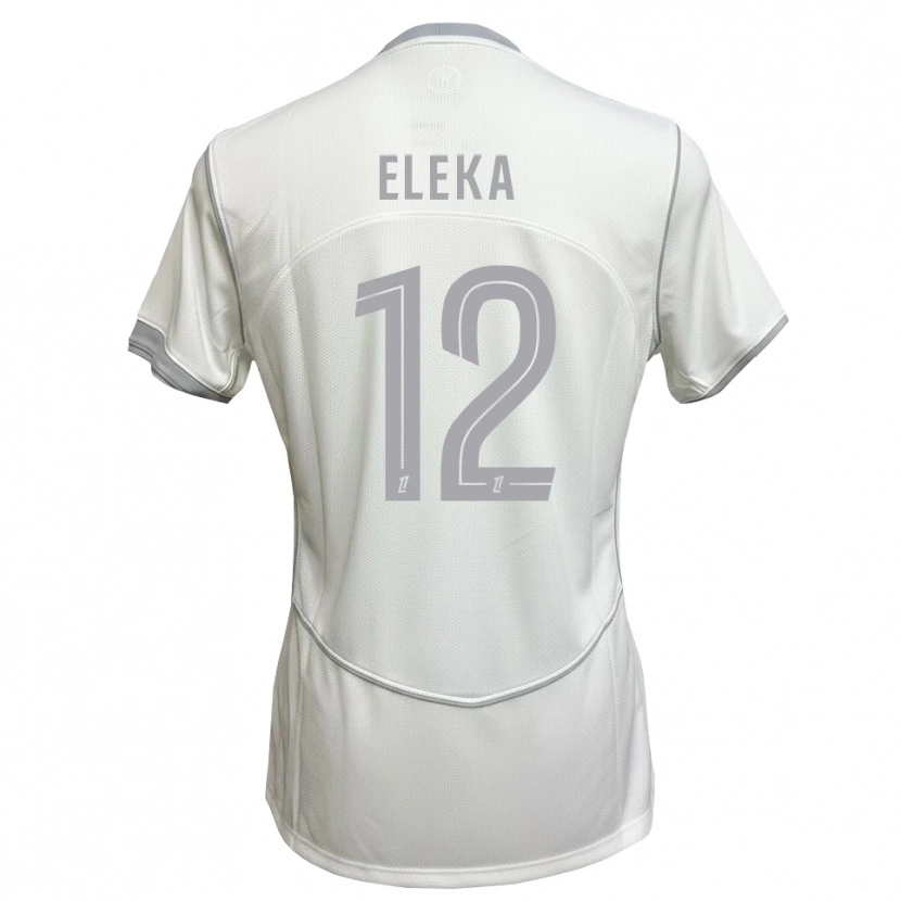 Danxen Bambino Maglia Nathan Eleka #12 Bianco Grigio Kit Gara Away 2026/27 Maglietta
