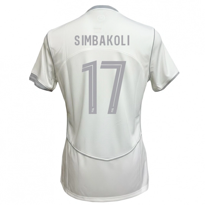 Danxen Bambino Maglia Usman Simbakoli #17 Bianco Grigio Kit Gara Away 2026/27 Maglietta