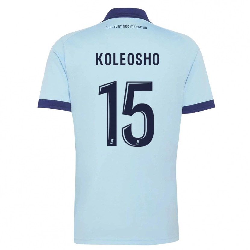 Danxen Bambino Maglia Luca Koleosho #15 Blu Fiordaliso Nero Kit Gara Away 2026/27 Maglietta