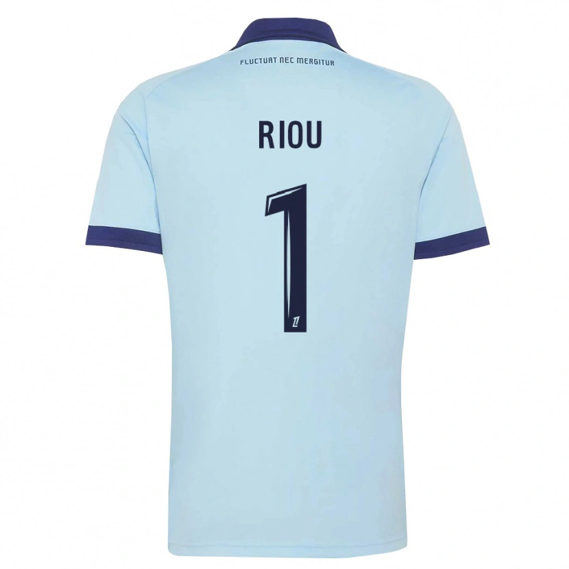 Danxen Bambino Maglia Remy Riou #1 Blu Fiordaliso Nero Kit Gara Away 2026/27 Maglietta