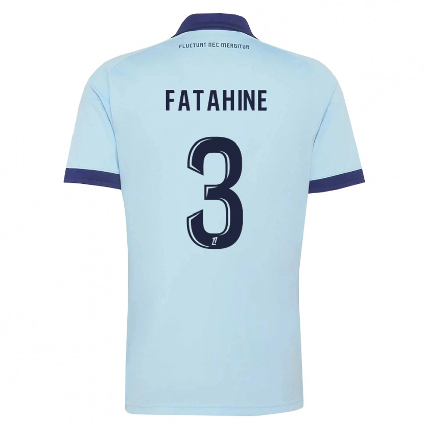 Danxen Bambino Maglia Anis Fatahine #3 Blu Fiordaliso Nero Kit Gara Away 2026/27 Maglietta