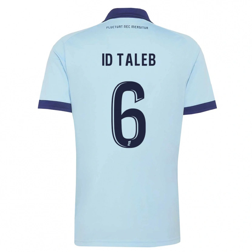 Danxen Bambino Maglia Samy Id Taleb #6 Blu Fiordaliso Nero Kit Gara Away 2026/27 Maglietta