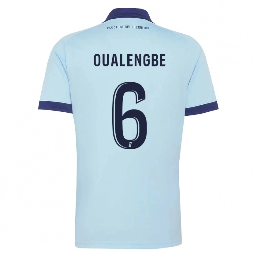 Danxen Bambino Maglia Gabriel Oualengbe #6 Blu Fiordaliso Nero Kit Gara Away 2026/27 Maglietta