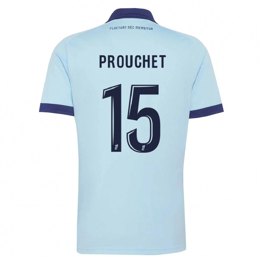Danxen Bambino Maglia Killian Prouchet #15 Blu Fiordaliso Nero Kit Gara Away 2026/27 Maglietta